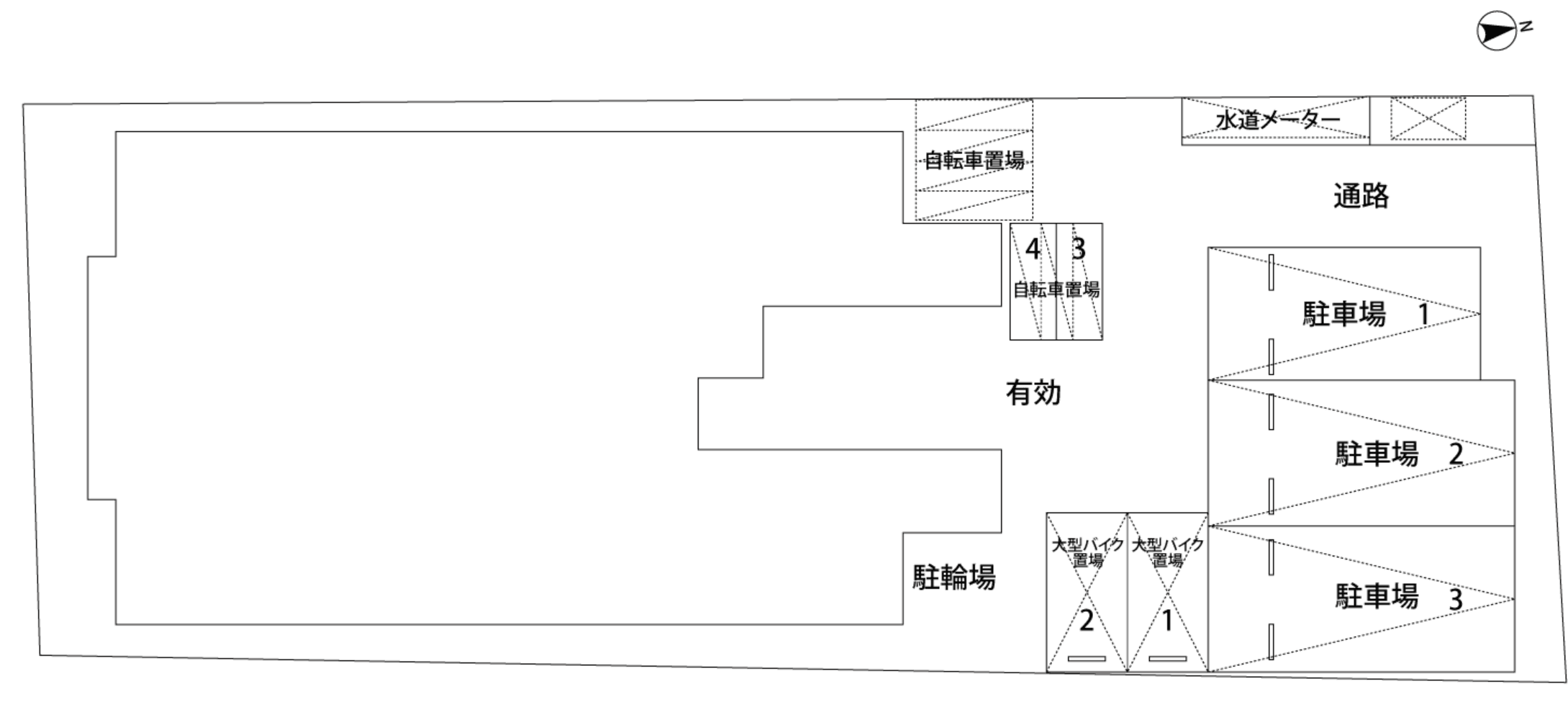 CB鳥栖クルムの駐車配置図