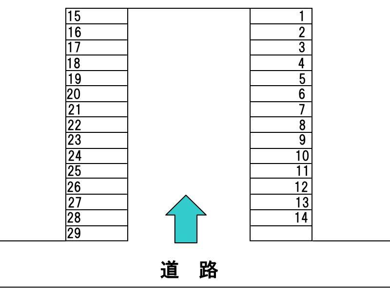 第3SAKURA駐車場の駐車配置図