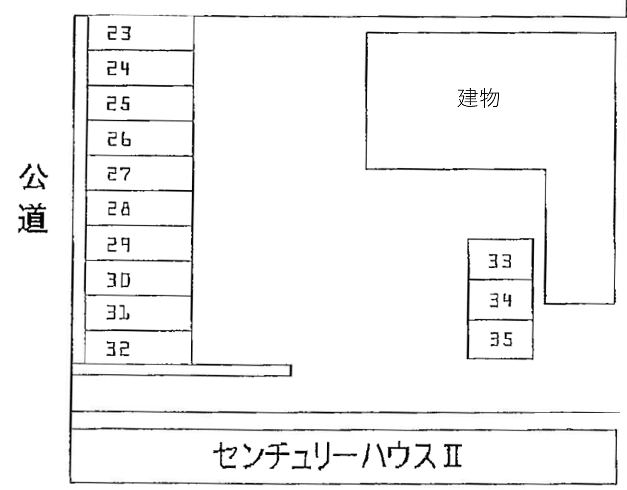 秋山駐車場の駐車配置図