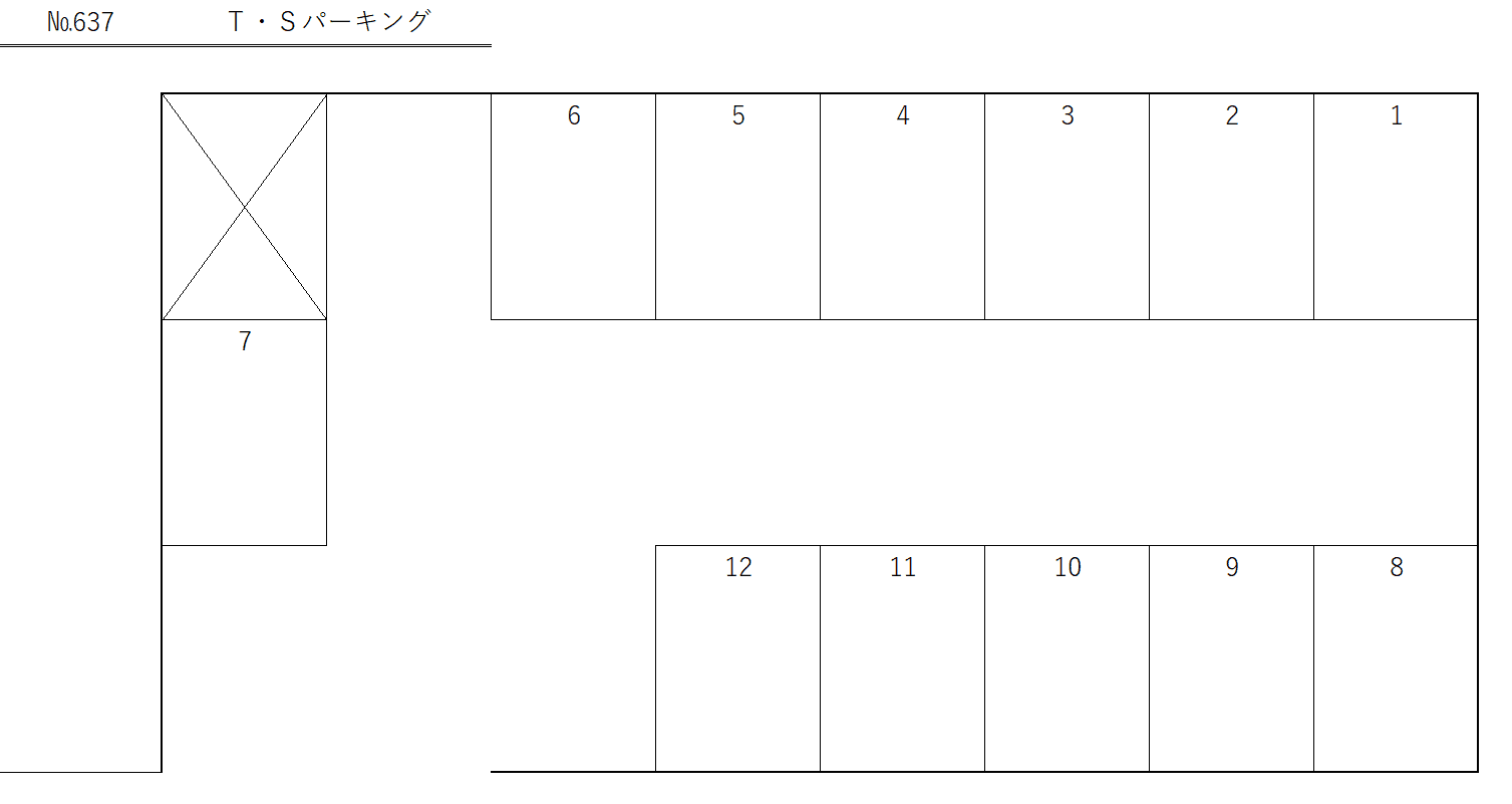 T・Sパーキングの駐車配置図