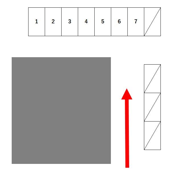 学生会館 Uni E’meal 徳島住吉(駐車場)の駐車配置図