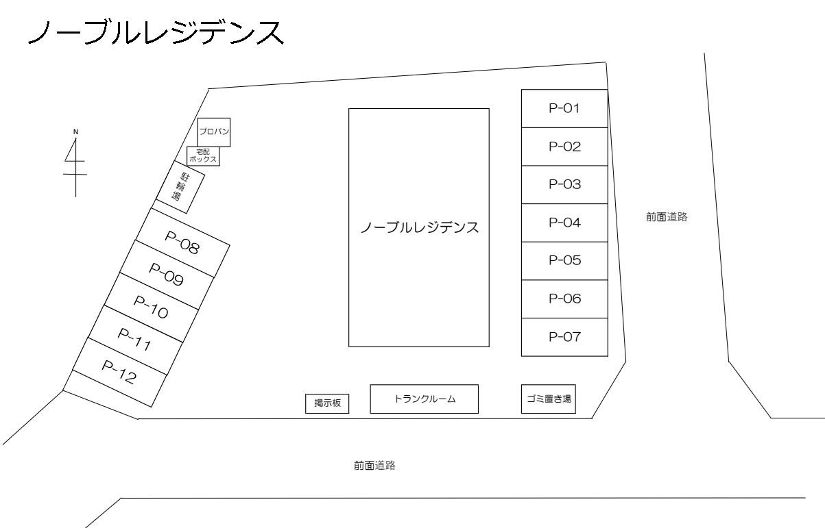 ノーブルレジデンス(旧管理)の駐車配置図