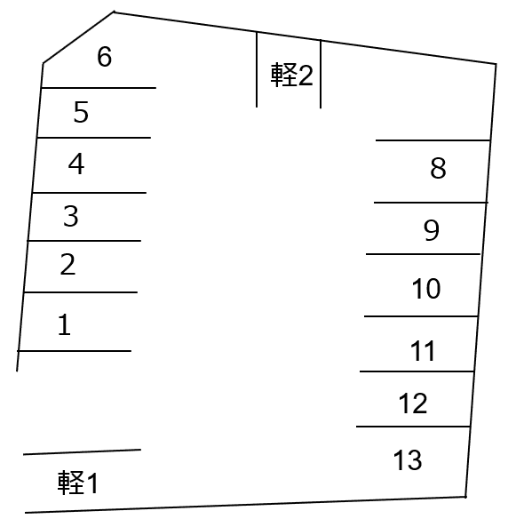 山内パーキングの駐車配置図