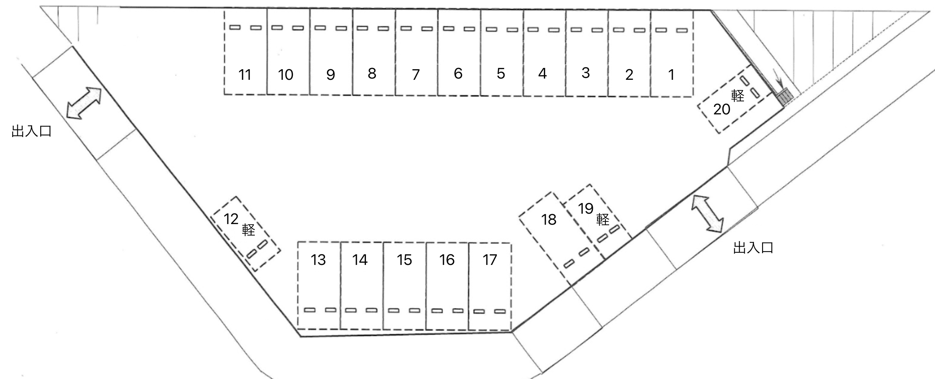 87.宮原ガレージの駐車配置図