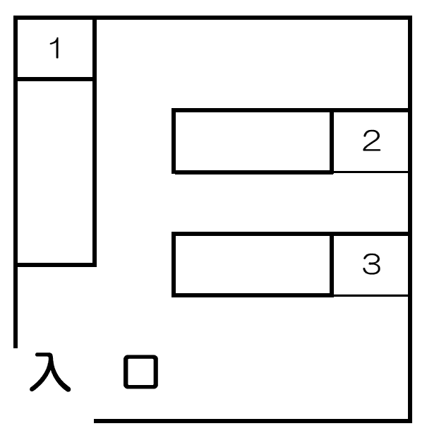 上の原第二駐車場の駐車配置図