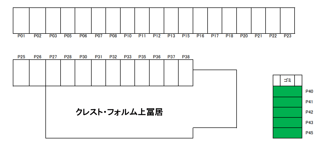 クレスト・フォルム上冨居の駐車配置図