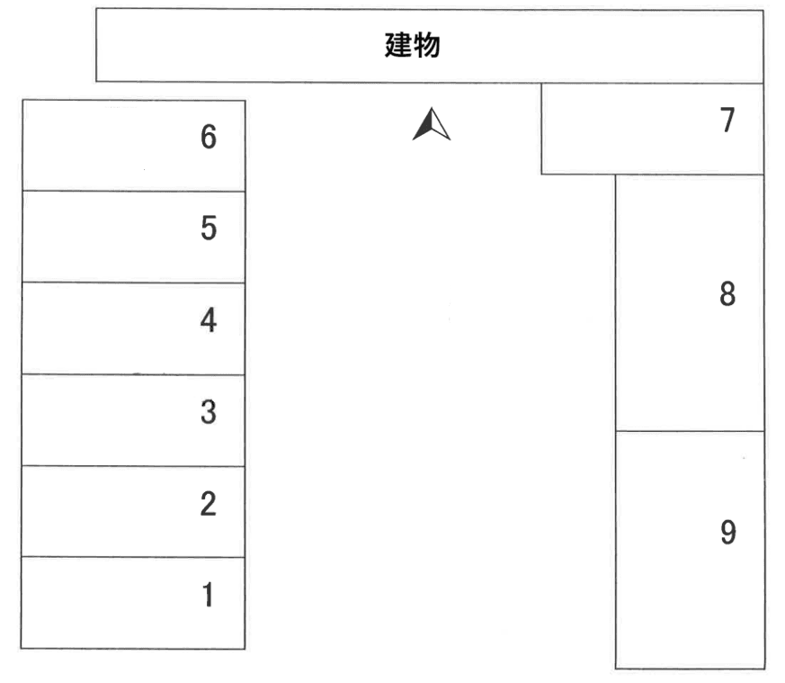 三軒家駐車場の駐車配置図