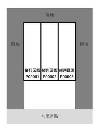 東鳴水1丁目平等寺駐車場の駐車配置図