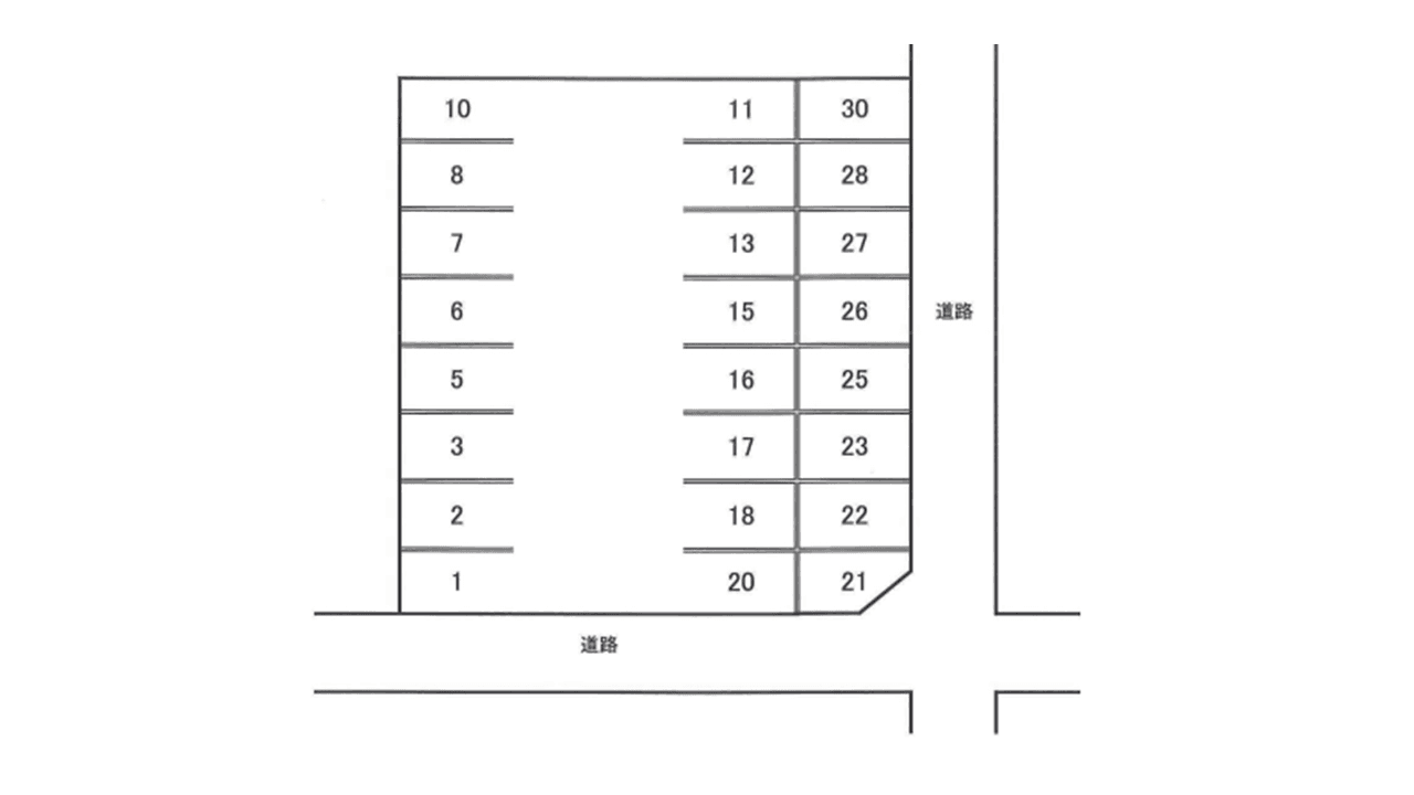 三馬KYパーキングの駐車配置図