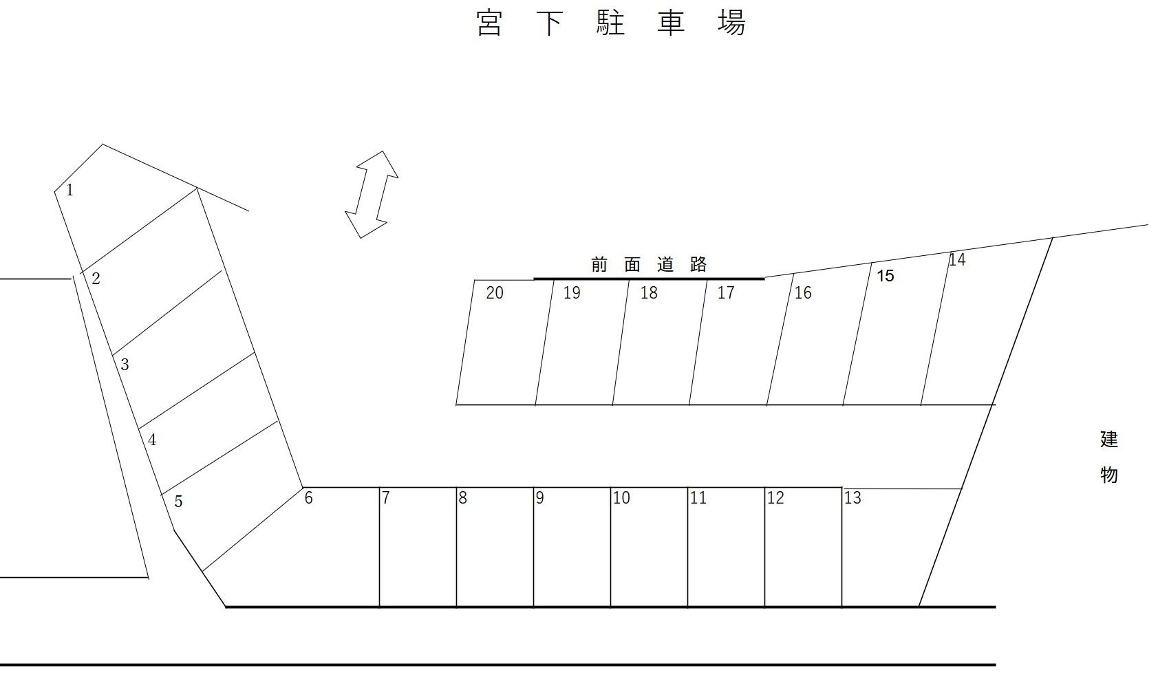 宮下駐車場の駐車配置図