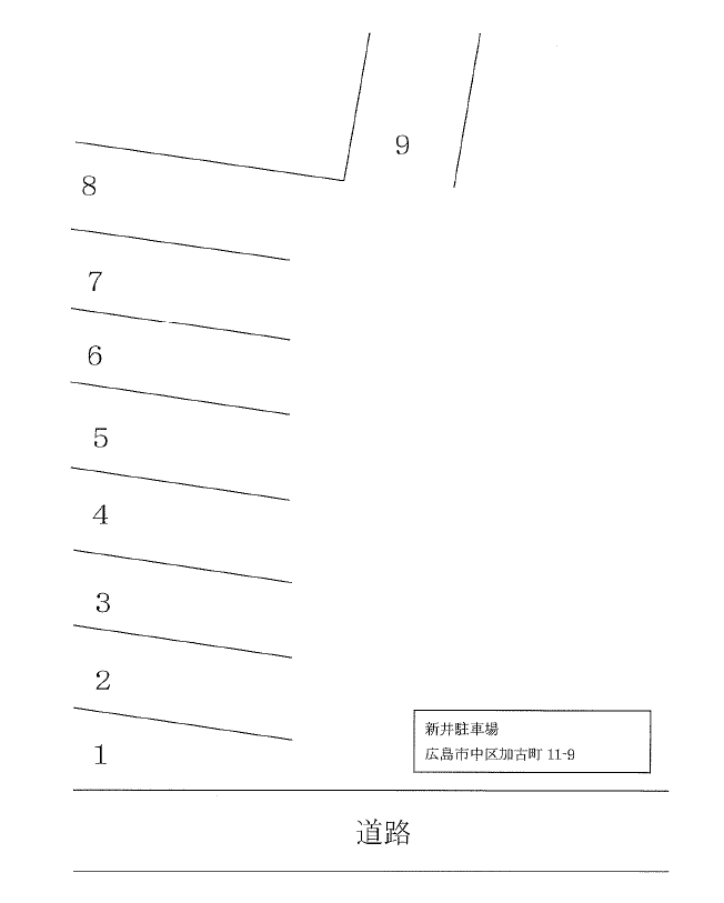 新井駐車場の駐車配置図