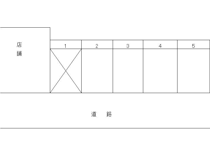 蟹原1ガレージの駐車配置図