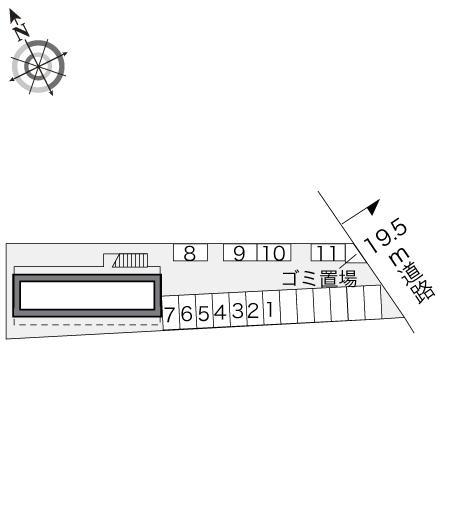 タートルハウス Ⅰ(24596)の駐車配置図