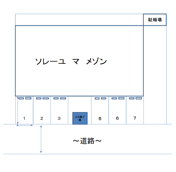 ソレーユ マ メゾンの駐車配置図