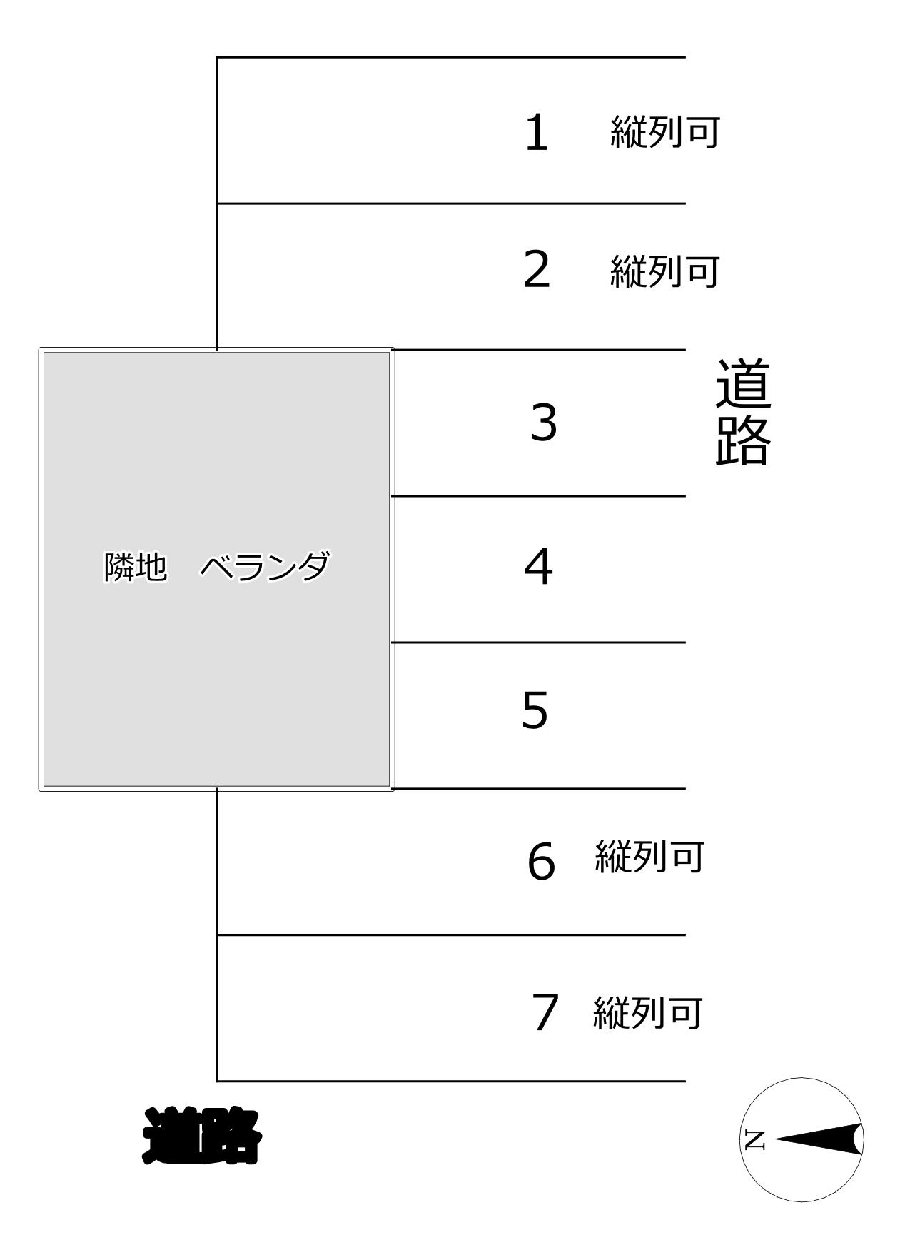 308西野町駐車場の駐車配置図