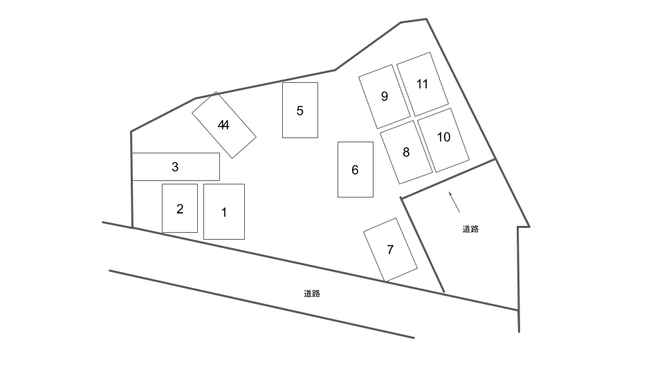 アメニティーハイツグシケンの駐車配置図