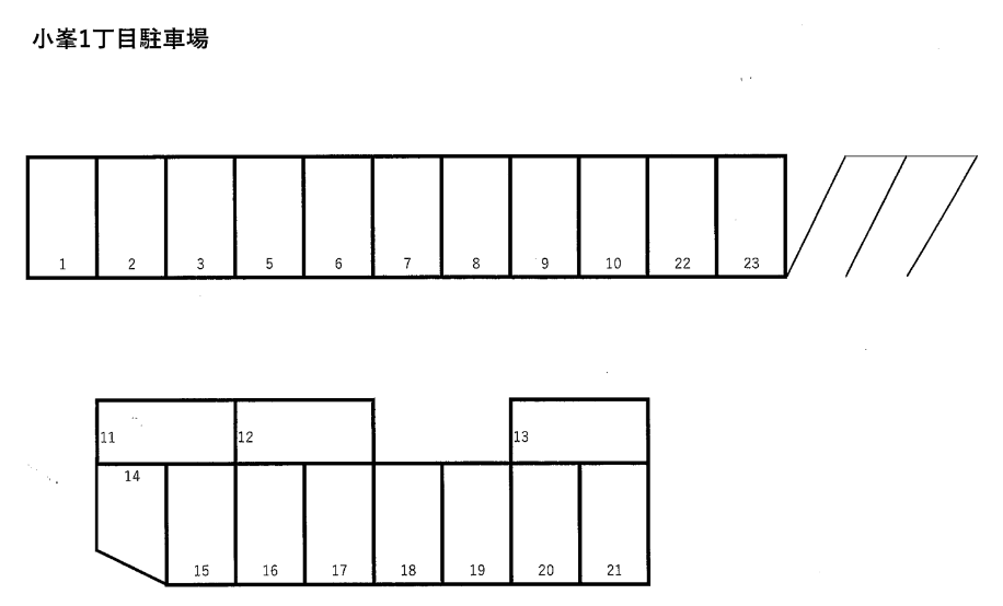 小峯1丁目 松永駐車場の駐車配置図