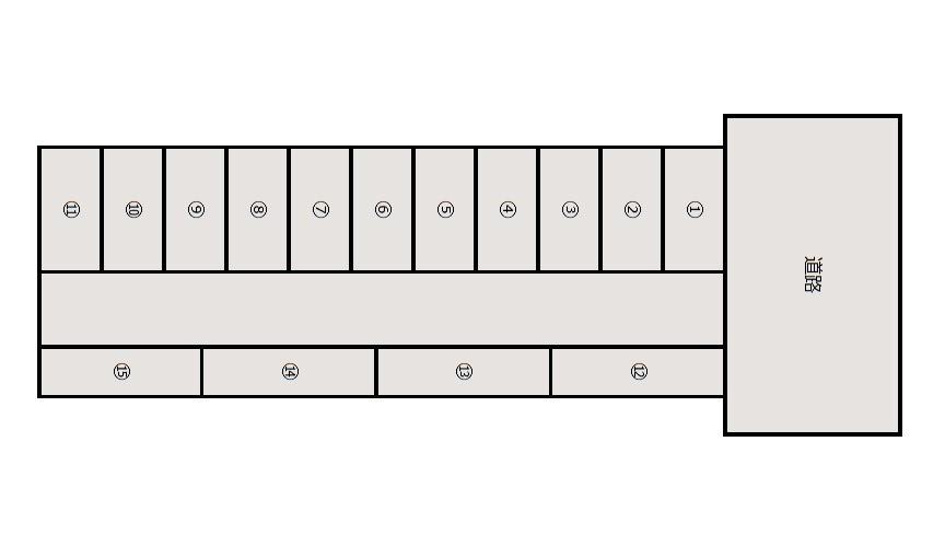 大塔2301パーキングの駐車配置図