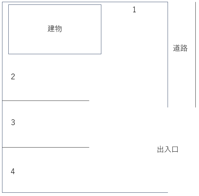 上原Ⅲ駐車場/743の駐車配置図