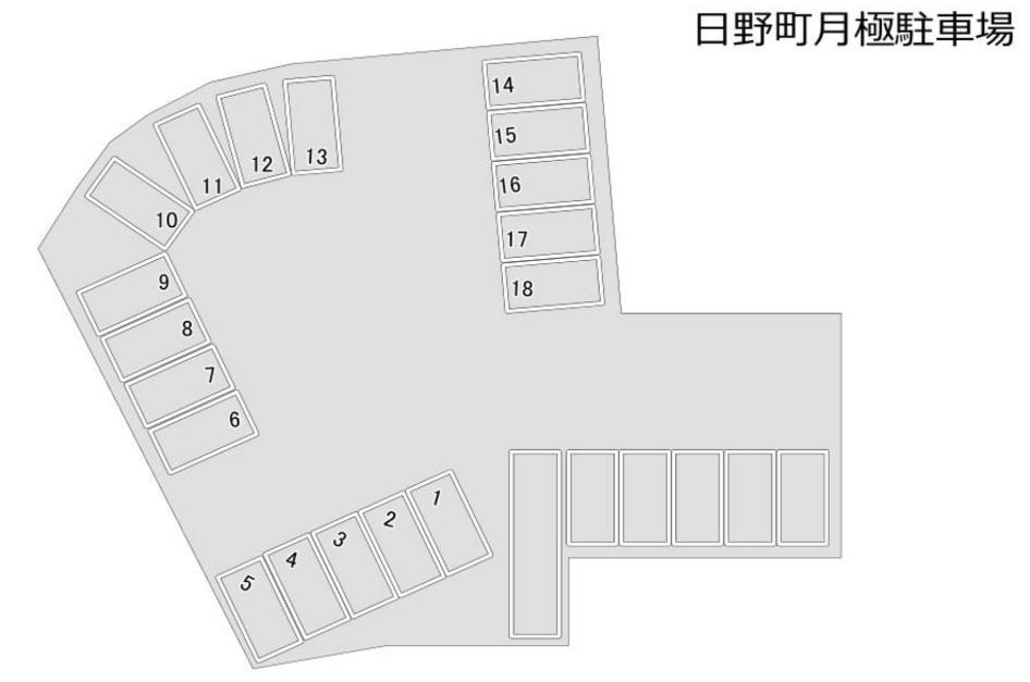 日野町月極駐車場の駐車配置図