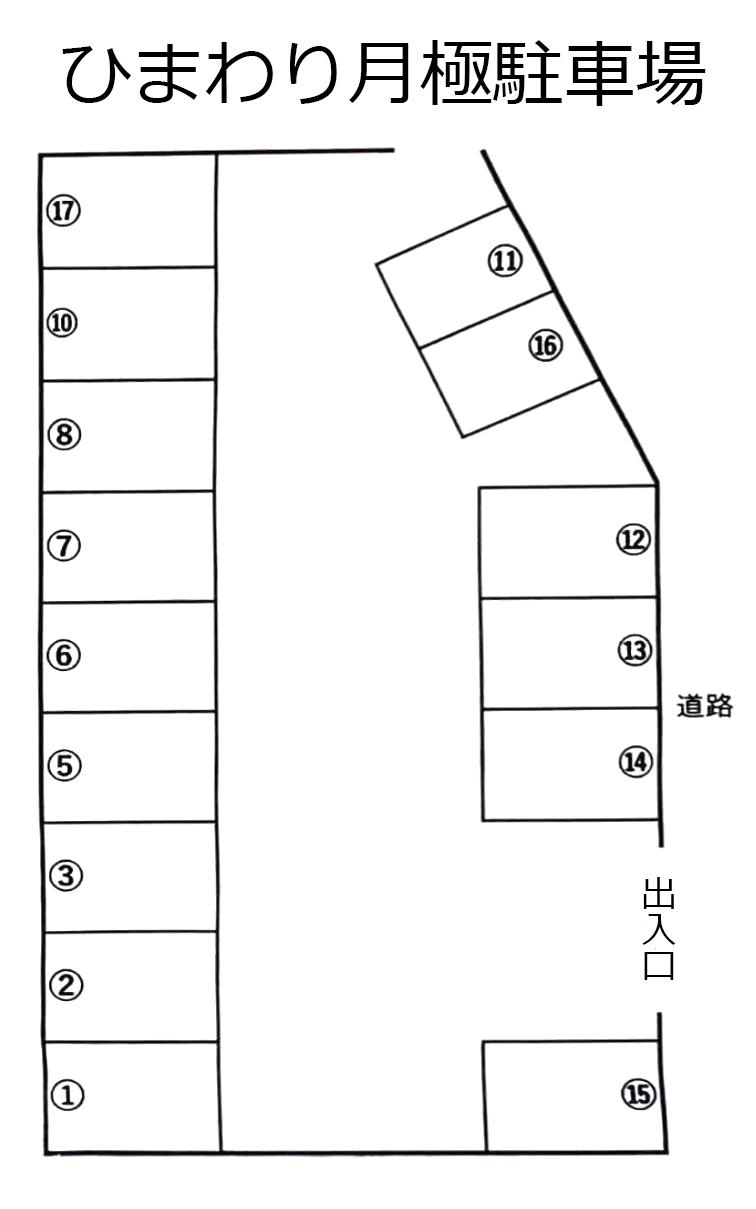 ひまわり月極駐車場の駐車配置図