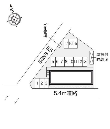 城屋敷110(29690)の駐車配置図