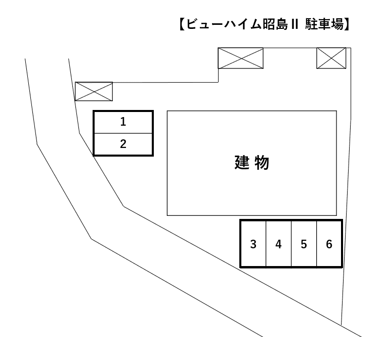 ビューハイム昭島Ⅱの駐車配置図