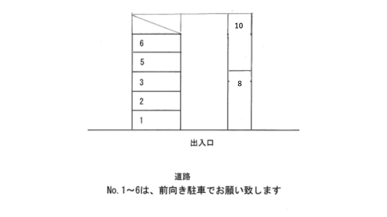 渡辺駐車場の駐車配置図