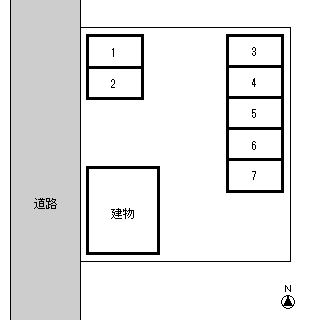鉄砲町丹野パーキングの駐車配置図