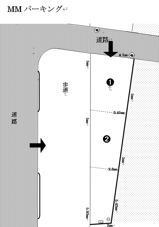 MMパーキングの駐車配置図