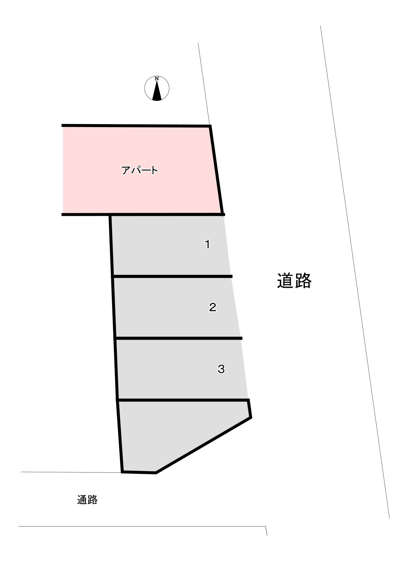 T様昭和町186-3月極駐車場の駐車配置図