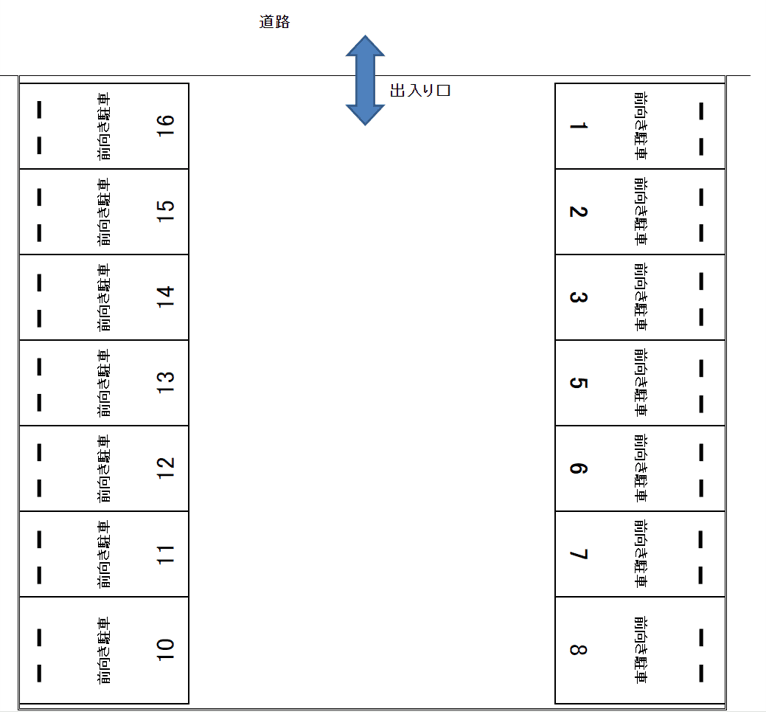 000210の駐車配置図