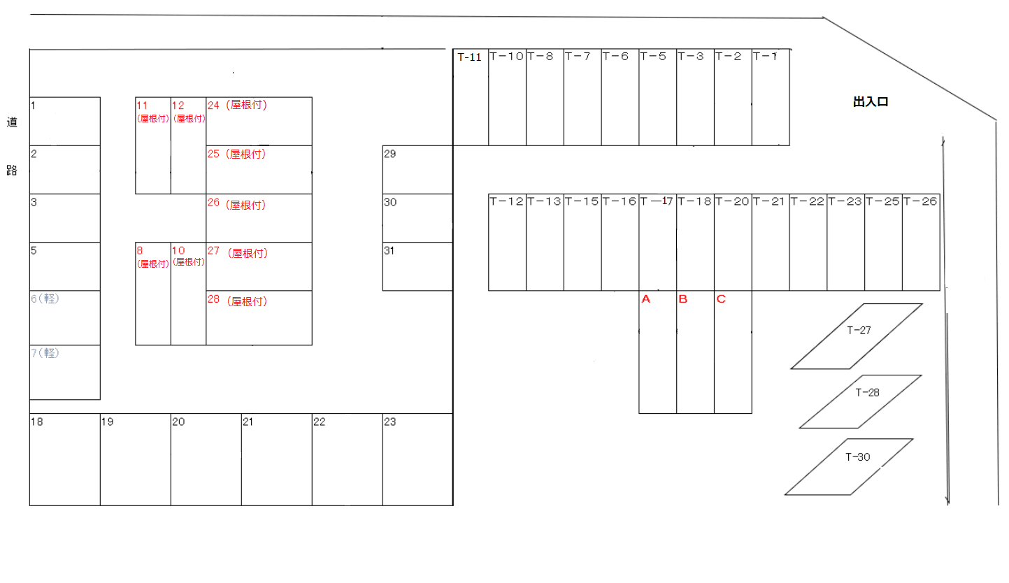 国守MPの駐車配置図