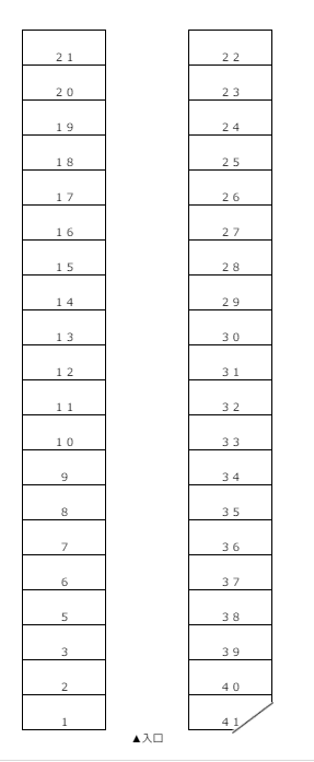中島駐車場の駐車配置図