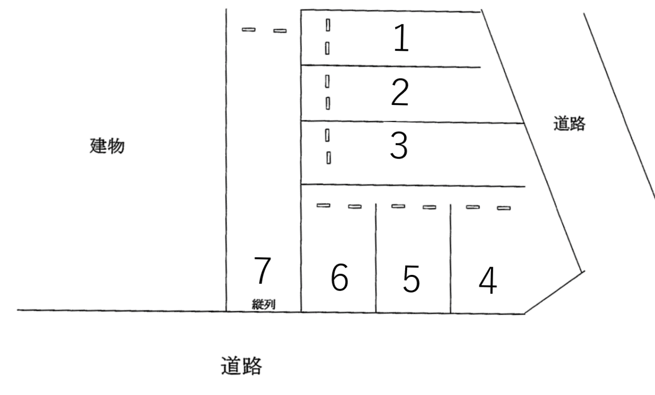 尾倉1丁目パーキングの駐車配置図