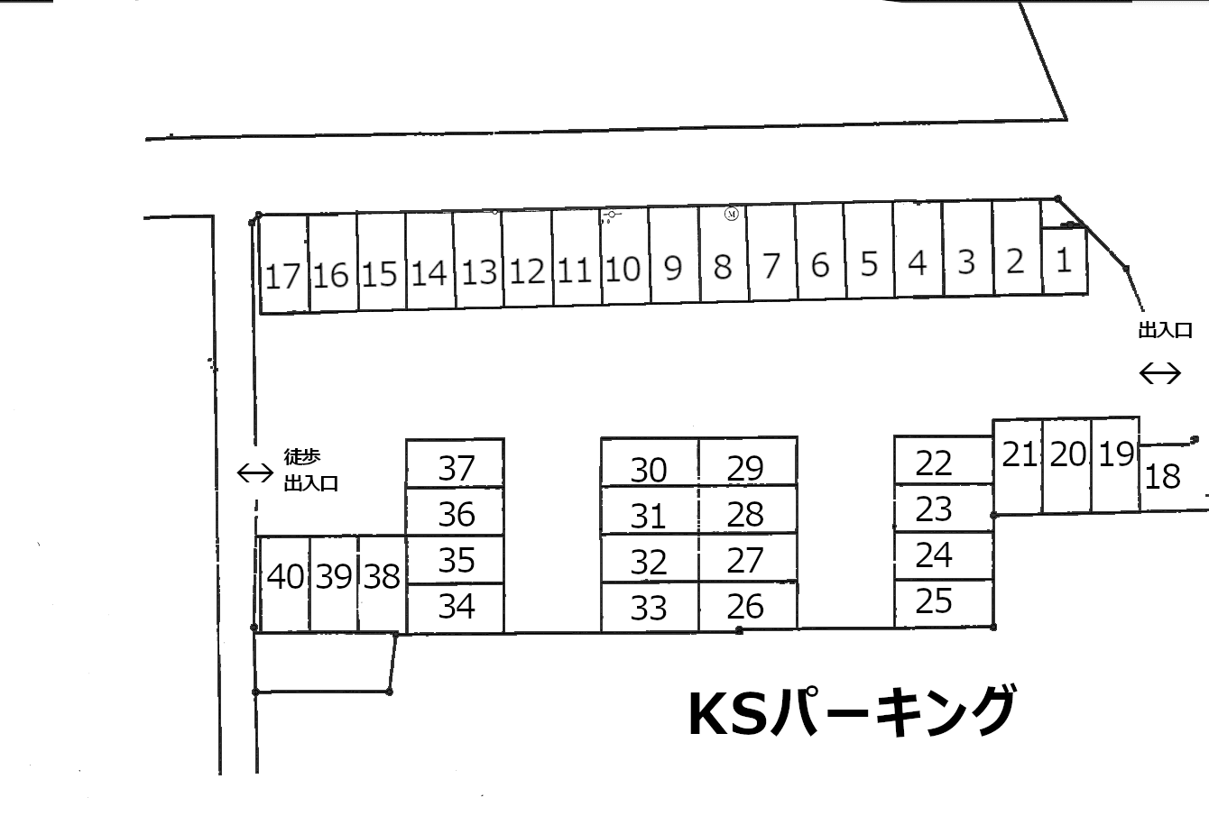 KSパーキング 駐車場の駐車配置図