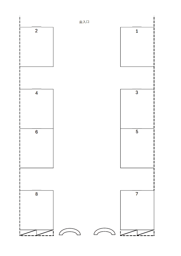 くぎう駐車場の駐車配置図