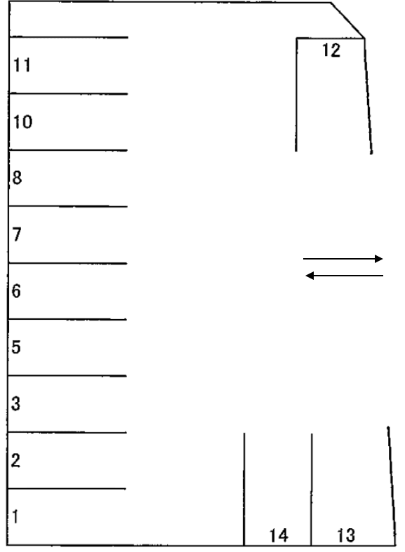 ケーエス駐車場の駐車配置図