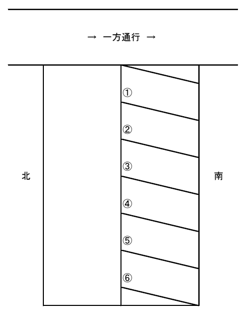 橋本ガレージの駐車配置図