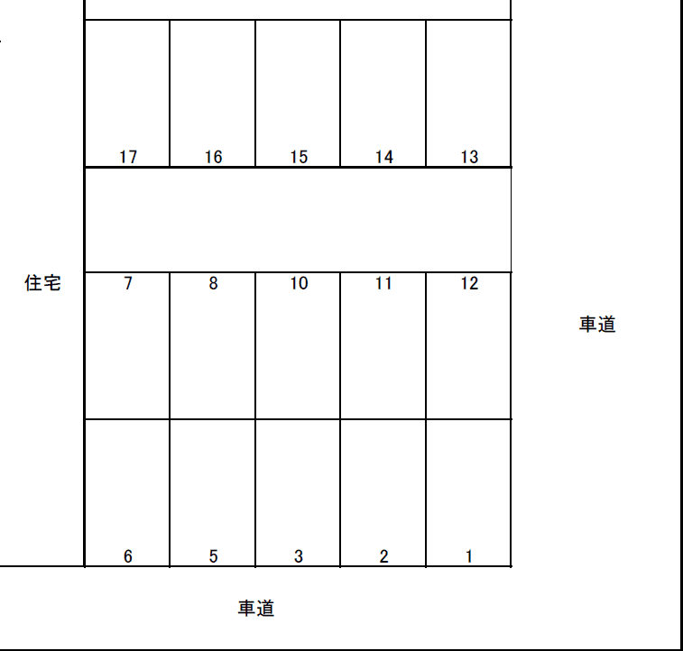 第133駐車場の駐車配置図