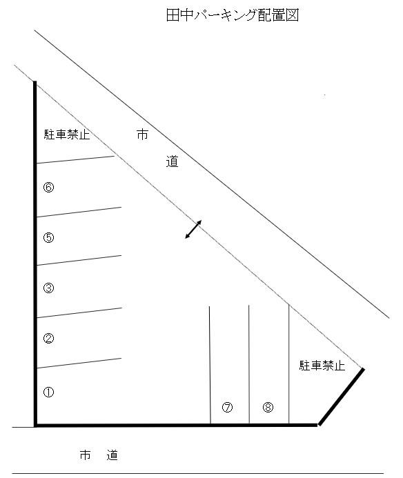 田中パーキングの駐車配置図