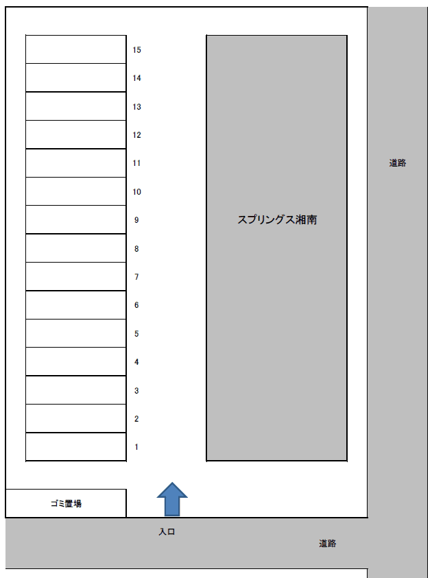 スプリングス湘南 SPの駐車配置図