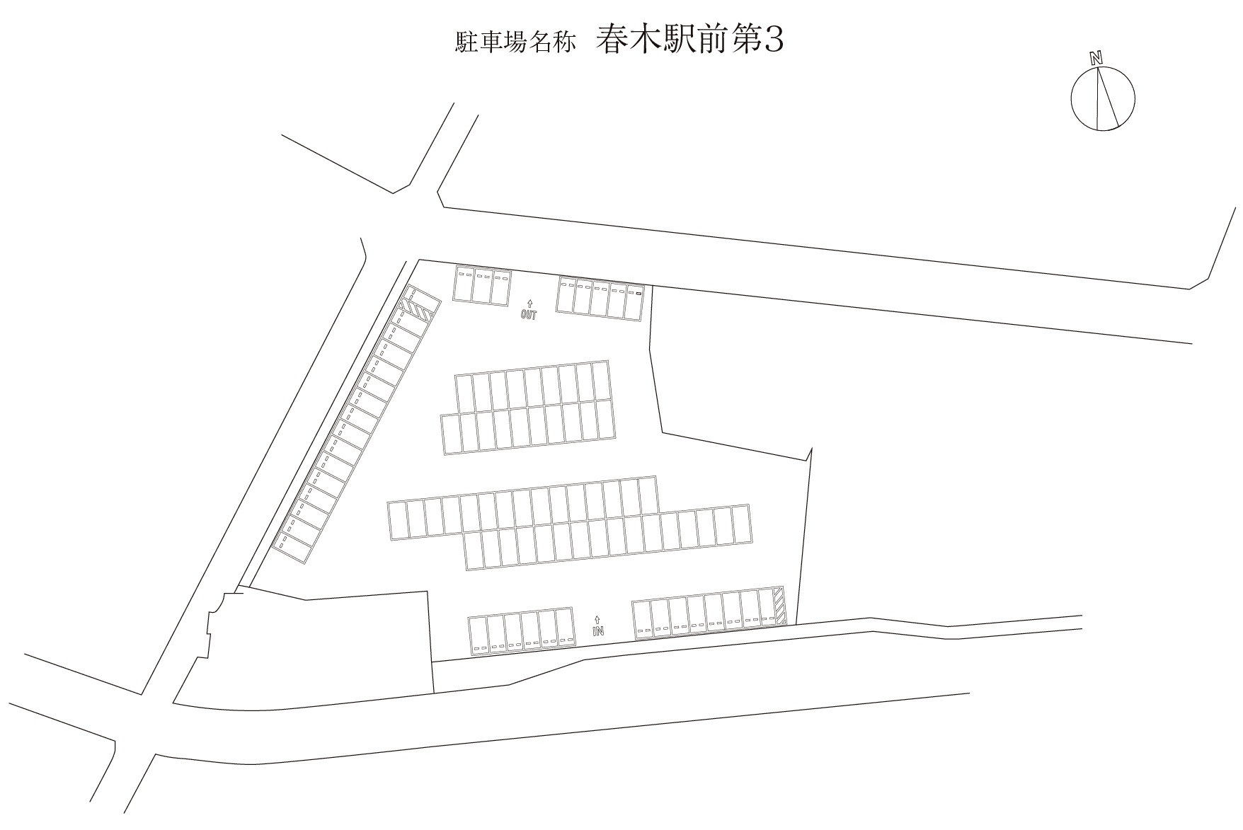 春木駅前第3の駐車配置図