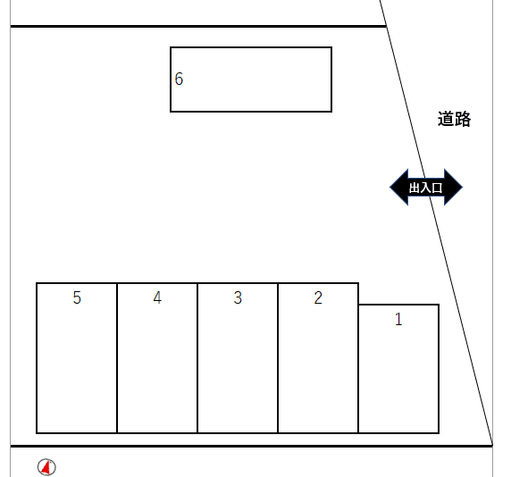 ドリームU 敷地内駐車場の駐車配置図