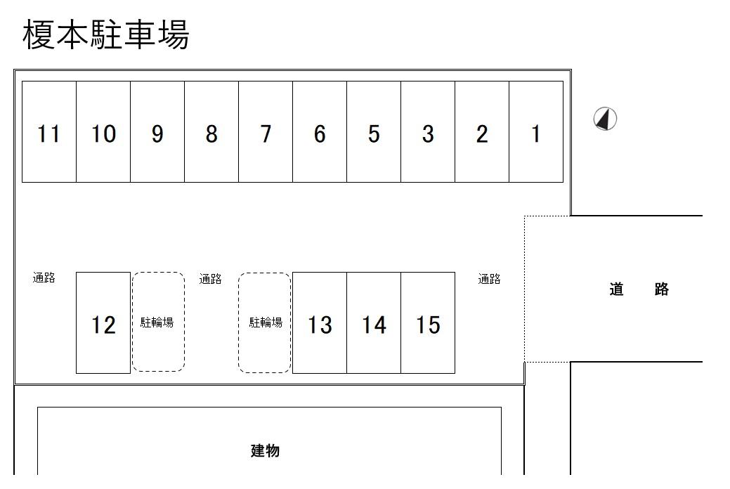 榎本駐車場の駐車配置図