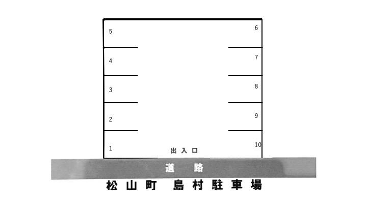 松山町島村駐車場の駐車配置図