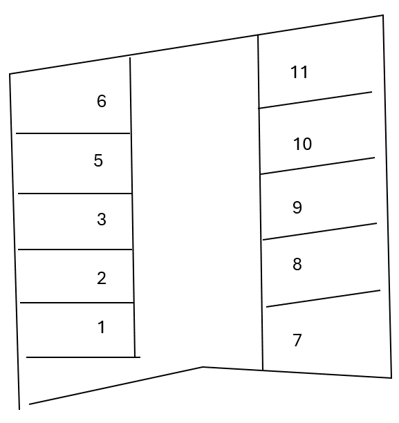 神田駐車場の駐車配置図
