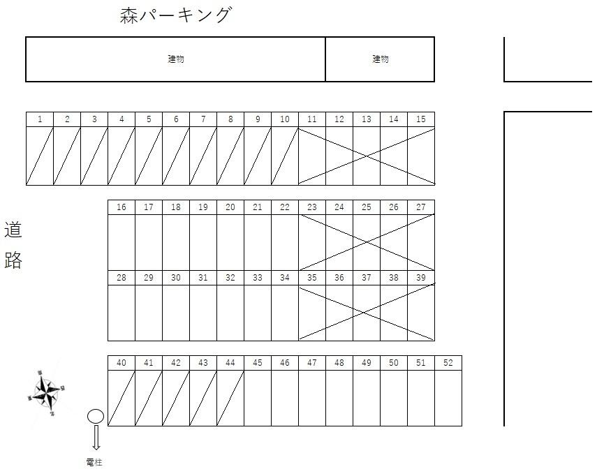 森パーキングの駐車配置図