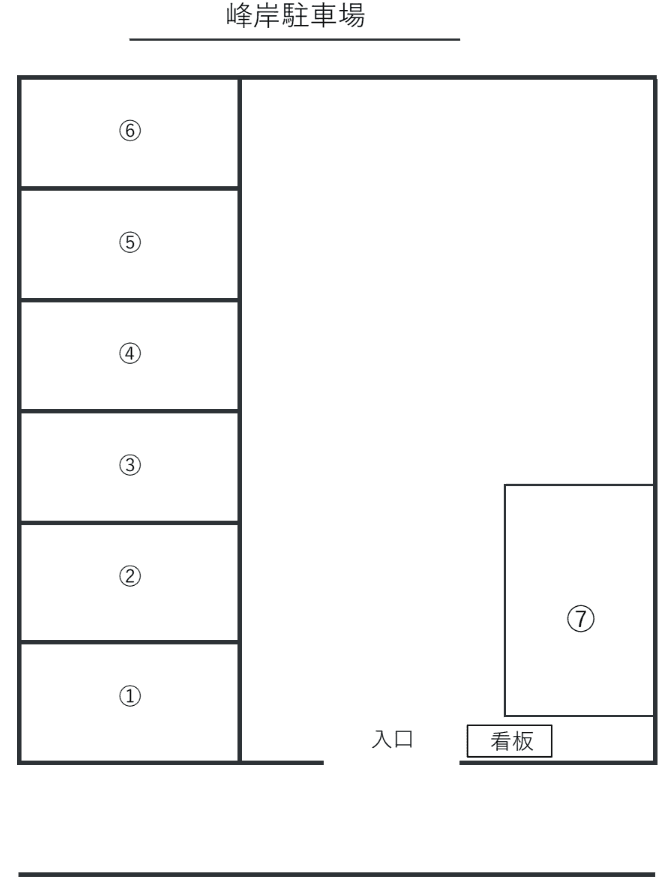 峰岸第2駐車場の駐車配置図