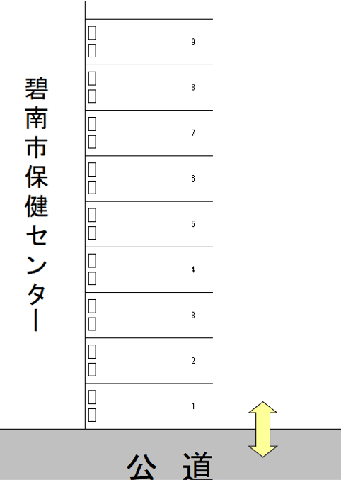 イワタハイツ天王パーキングの駐車配置図